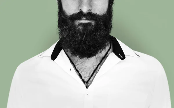Tânăr cu mustață și barbă — Fotografie, imagine de stoc