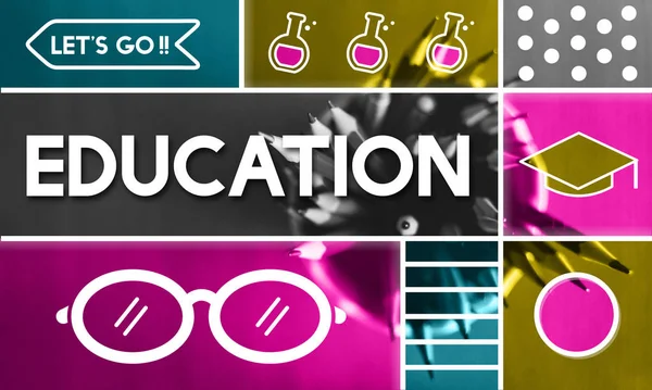 Education Academics Glasses Icon Graphics Original Photoset — Stock Photo, Image