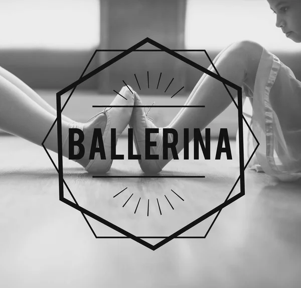 Ballerinor utbildning tillsammans — Stockfoto
