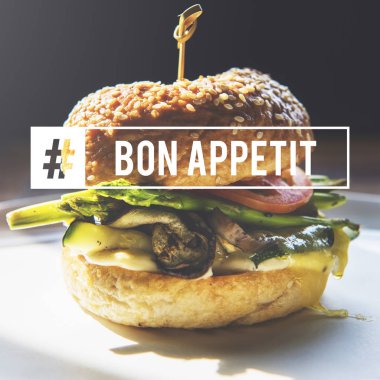 sebze ile ev yapımı lezzetli Hamburger