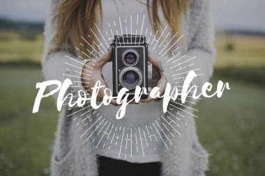 bağbozumu kamera kadınla