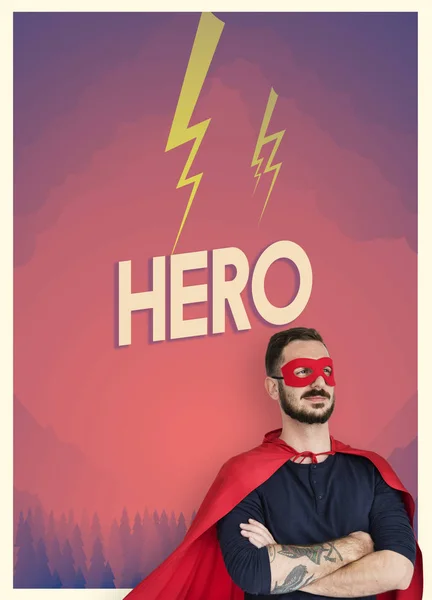 Человек в костюме супергероя — стоковое фото