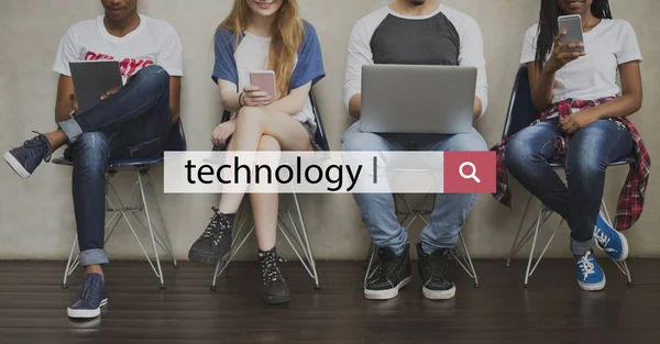 Friends sitting on chairs — Stock Photo, Image