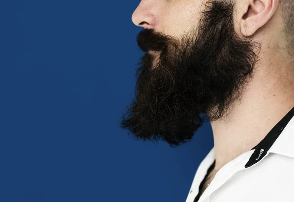 Jovem com bigode e barba — Fotografia de Stock