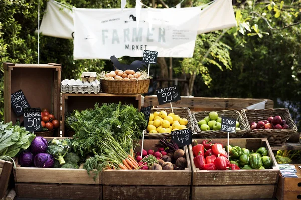 有机蔬菜在农夫市场 — 图库照片