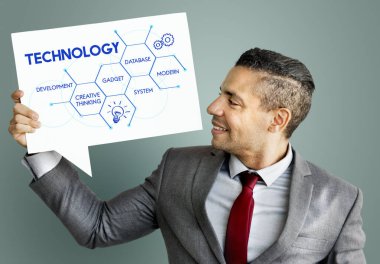 konuşma balonu holding iş adamı