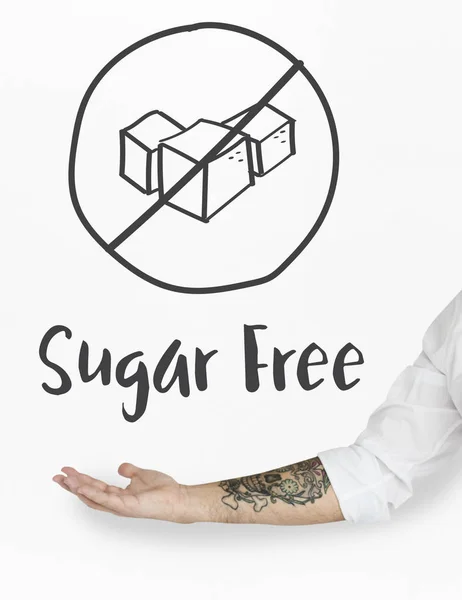 설탕 무료 개념 — 스톡 사진