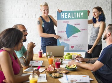 insanların kahvaltı ile Toplantı