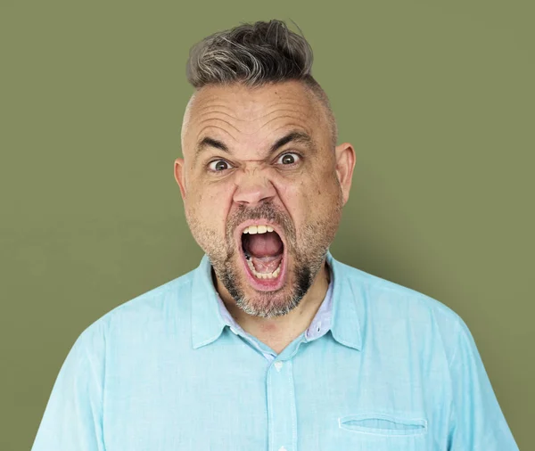 Homem gritando zangado — Fotografia de Stock