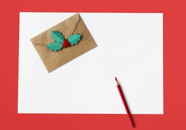 Noel mektubu kırmızı kalemle