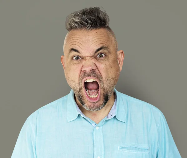 Křičel rozhněvaný muž — Stock fotografie