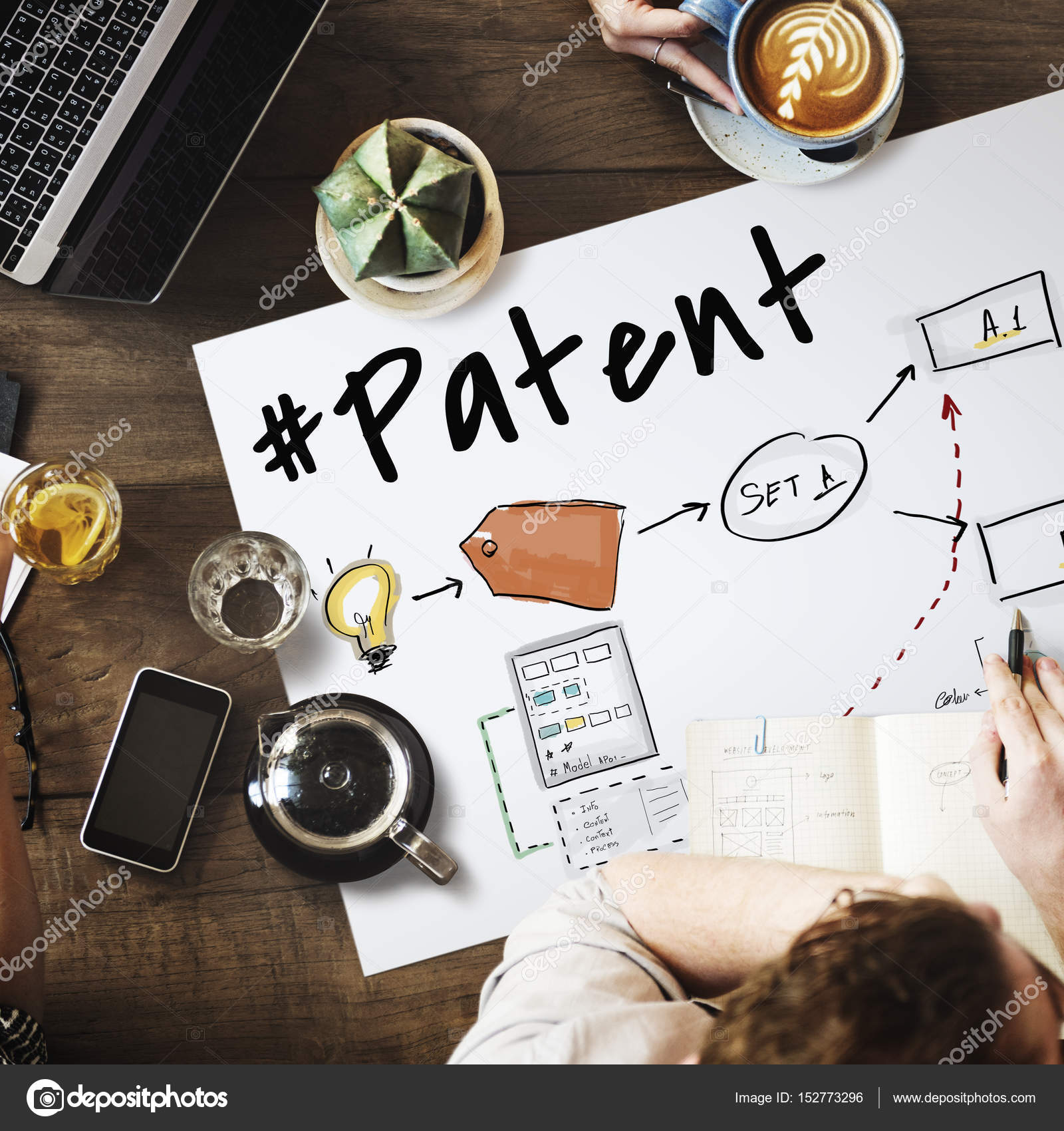 Table with poster concept — Stock Photo © Rawpixel #152773296