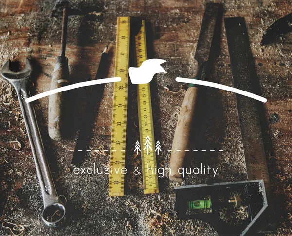 Alat-alat kayu di bengkel — Stok Foto