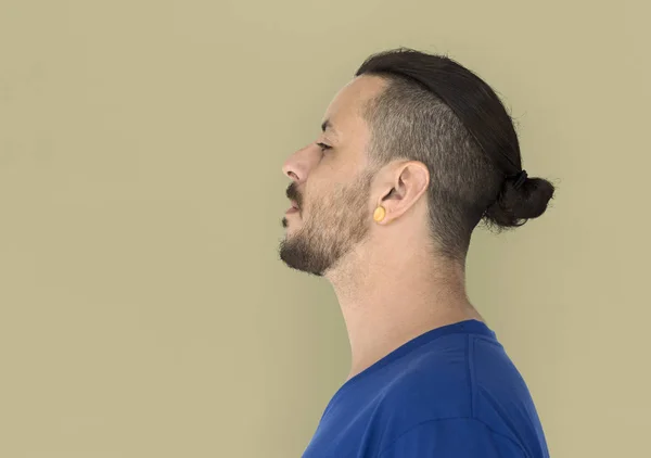 Perfil do homem com penteado legal — Fotografia de Stock