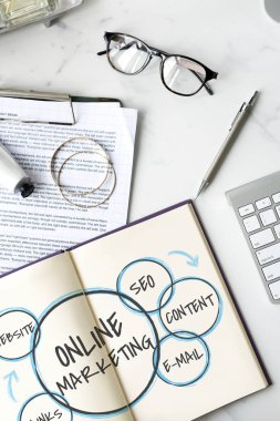 çalışma tablosu üzerinde ofis, banka donatımı