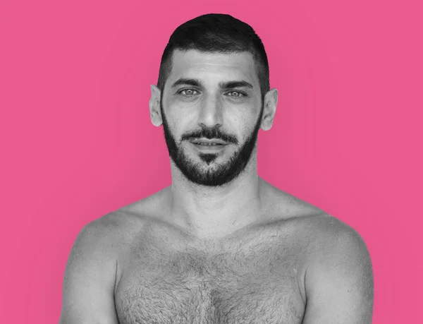Giovane uomo caucasico senza maglietta — Foto Stock