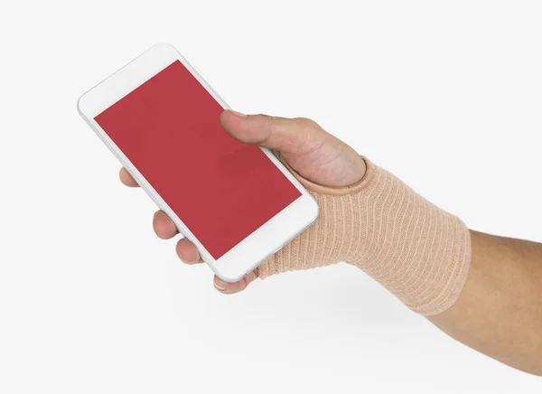 Lidská ruka držící smartphone — Stock fotografie