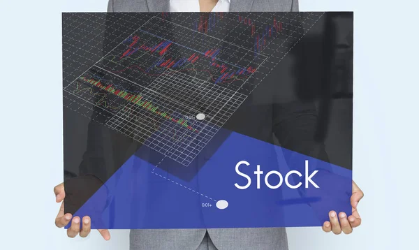 Személy gazdaság banner — Stock Fotó