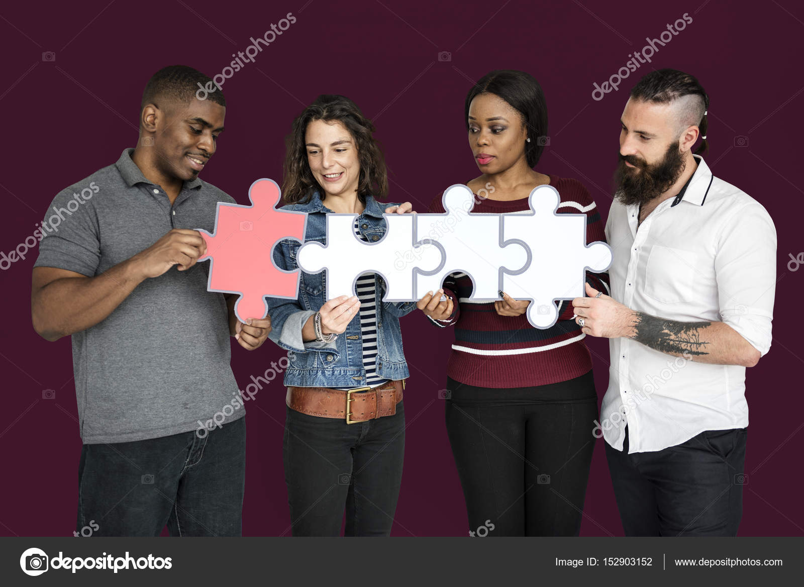 People Holding Puzzle Pieces Stock Photo By ©rawpixel 152903152