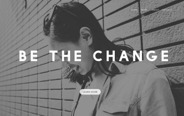 duvara Asyalı kadın