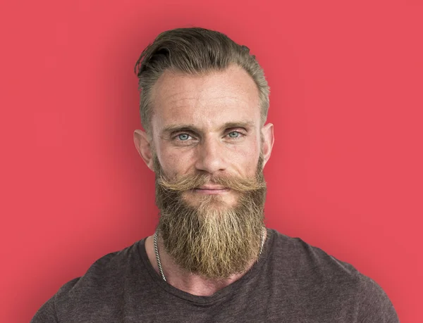 Handsome Bearded Hipster Man — Stock Photo, Image