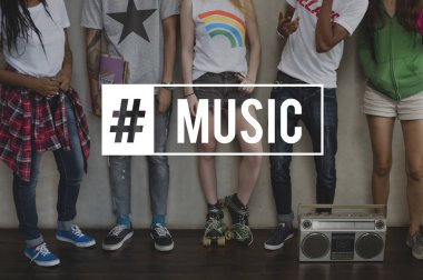 hipster arkadaş birlikte ayakta