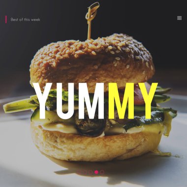 Hamburger plaka üzerinde kapat