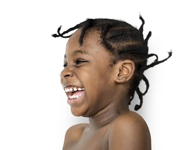 Menina africana bonito Rindo — Fotografia de Stock