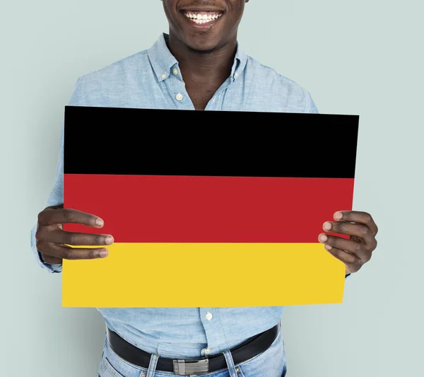 Mann mit Plakat — Stockfoto