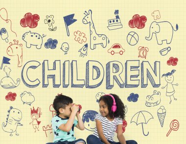 Kızın Kulaklığımda çocuk alarak resmi