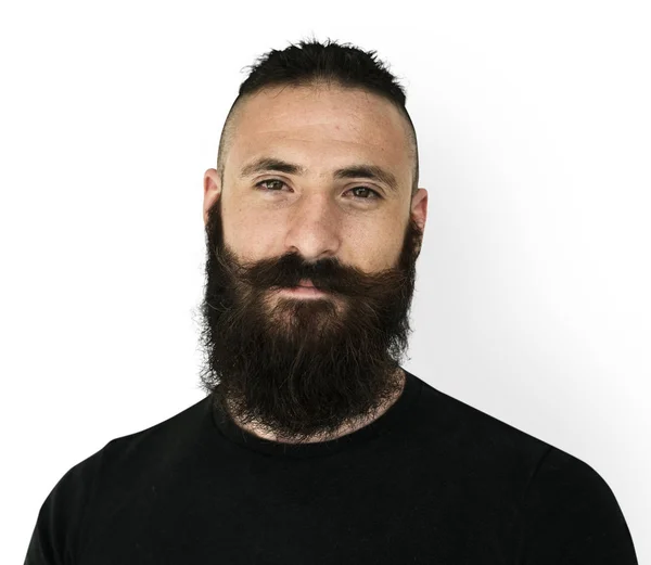 Uomo caucasico con barba lunga — Foto Stock