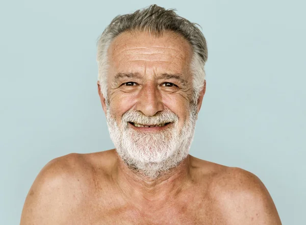 Ανώτερος άνθρωπος ενηλίκων με μουστάκια — Φωτογραφία Αρχείου