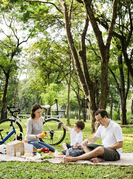 Rodzina pikniku w parku — Zdjęcie stockowe