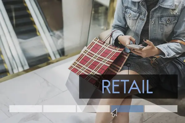 Mulher com sacos de compras — Fotografia de Stock