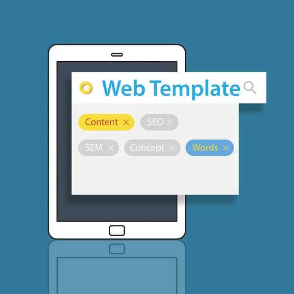 Web design szablon cyfrowego tabletu — Zdjęcie stockowe