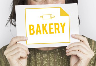 kadın holding kartı. 