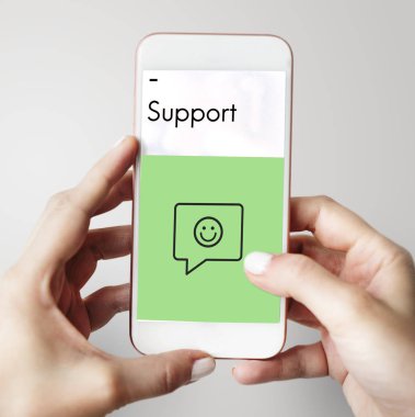 Cep telefonu holding insan eller