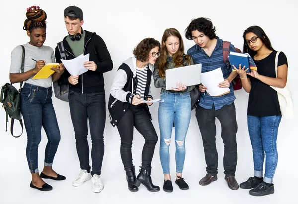 Student akademiska vänner — Stockfoto