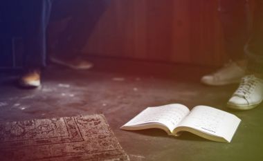 Müzik şarkı kitabı beton zemin