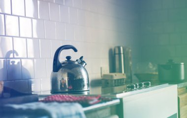 Su ısıtıcısı sobası Cook mutfak ev, özgün photoset