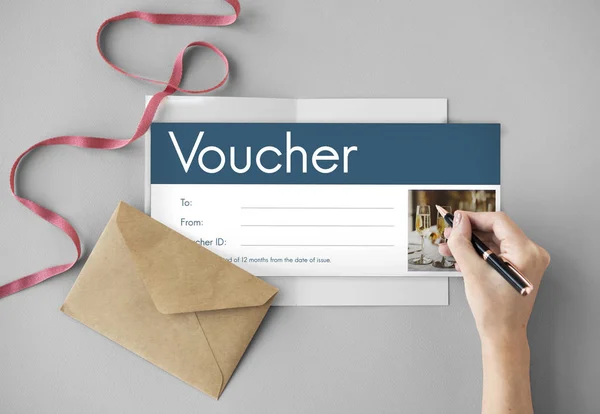 Gift Voucher Coupon — Stock Photo, Image