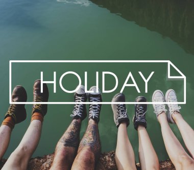 bacakları Yeşil Göl üzerinde dört çift 