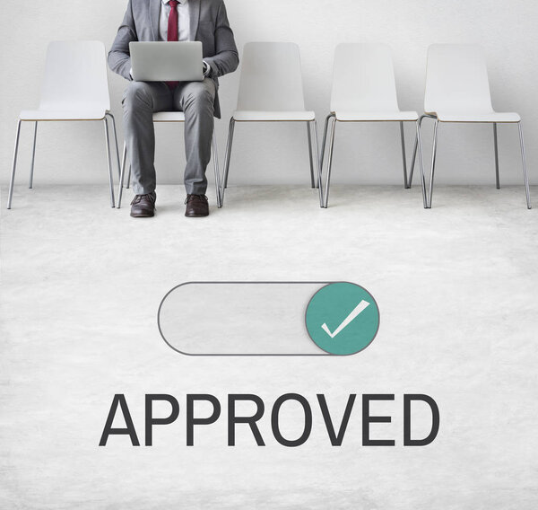 Businessman working with laptop