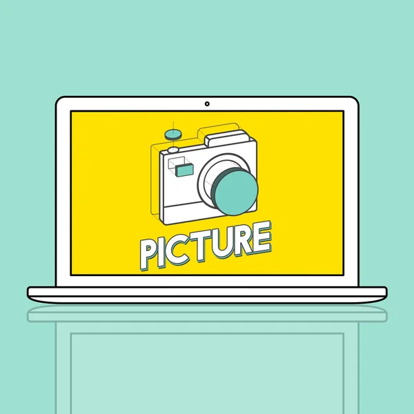 Modelo de web design laptop — Fotografia de Stock