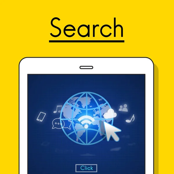 Web design template digital tablet — Stock Photo, Image