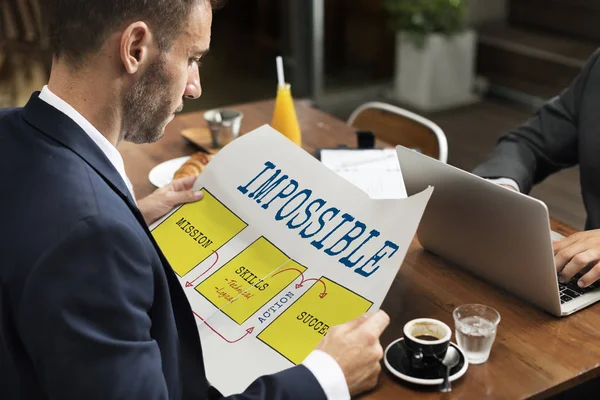 Dois empresários à mesa no café — Fotografia de Stock