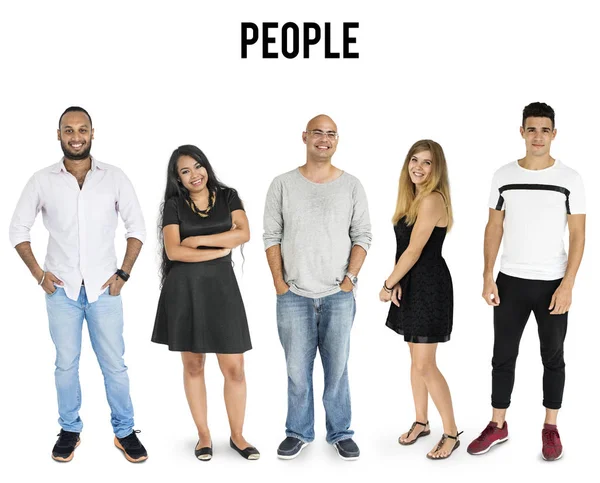 Set di persone diversità insieme in studio — Foto Stock