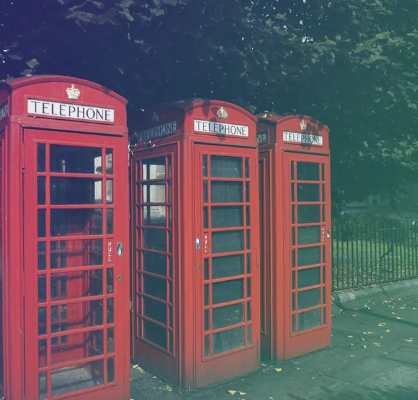 Cajas telefónicas de estilo británico — Foto de Stock