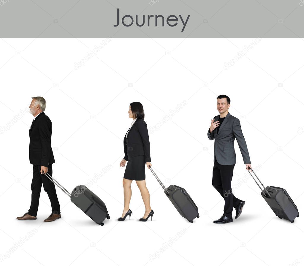 Business people with Travel Luggages