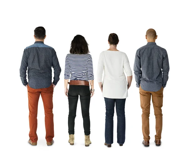 Diversidad personas back view — Foto de Stock